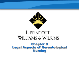 Legal Aspects of Gerontological Nursing