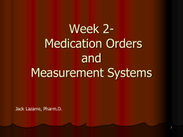Week 2- Medication Order Reminders