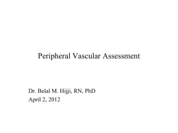 Assessment of Peripheral Vascular System