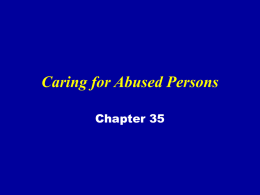 Caring for Abused Persons PPT