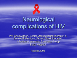 Neuro complications of HIV Powepoint Presentation