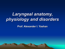 LARYNGEAL DISODERS