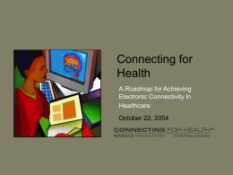 Connecting for Health Roadmap