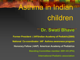 Asthma in Indian children