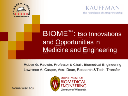 Coulter Foundation Proposal Department of Biomedical Engineering