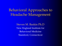 General - Headache Cooperative of New England