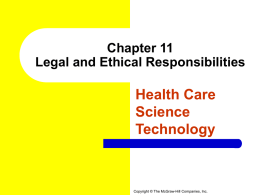Chapter 11 Legal and Ethical Responsibilities