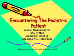 Encountering the Pediatric Patient