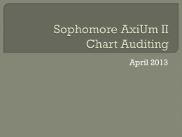 Sophomore AxiUm II Chart Auditing