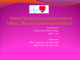 Patient Discharge Teaching : Heart Failure