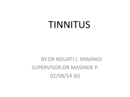 Presentation TINNITUS