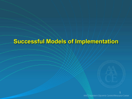 System-Wide Model - American Association of Clinical