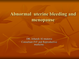 abnorl bleeding and menopause