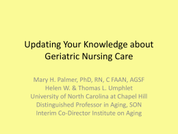 Geriatric Nursing Update