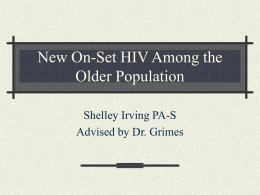 HIV infection in the older population