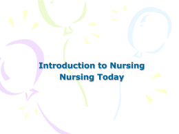 01. Introduction to Nursing