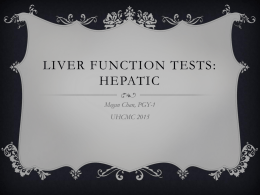 Liver function tests: Hepatic