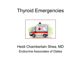 Thyroid Emergencies