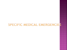 Specific Medical Emergencies