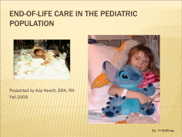 End-of-life care in the pediatric population