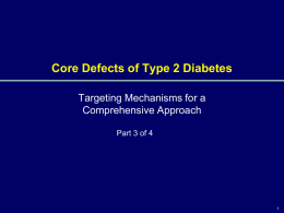 Core Defects of Type 2 Diabetes