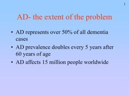 AD- the extent of the problem