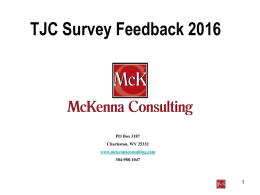 TJC Survey Feedback 2016