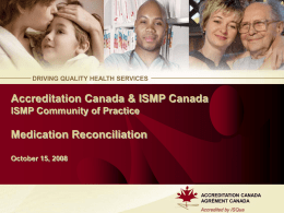 Accreditation Canada & ISMP Canada