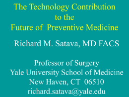 The Technology Contribution to the Future of Preventive Medicine