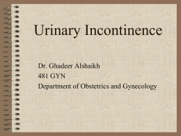 21_Urinary Incontinence students