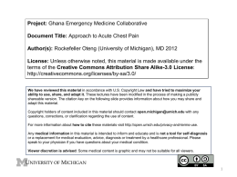 Approach to Chest Pain - Open.Michigan