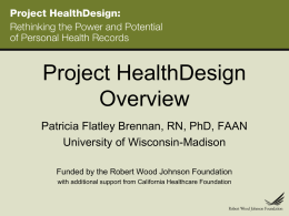 How we did it - Project HealthDesign