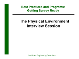Part 5 - Presentation - 2014 Physcial Environment Interview