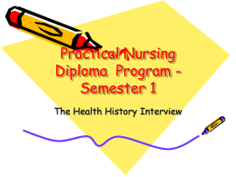 PN1lab notes\Week 2 - Health history interview