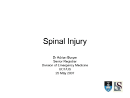 Spinal Injury (II)