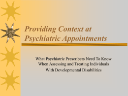 Psychiatric Appointment Form Powerpoint