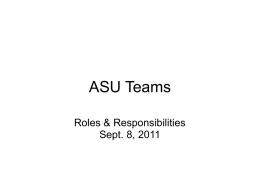 Roles and Responsibilites