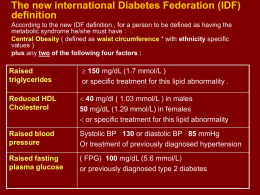 Diabetes as a Global Health Problem