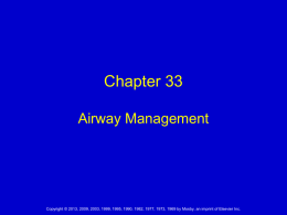Egan Ch 33 Airway Management
