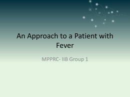 Pathophysiology of Fever