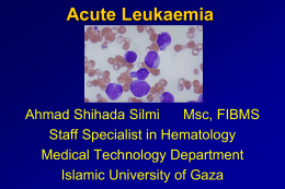 Introduction to Leukaemia