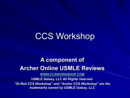 Archer CCS Workshop