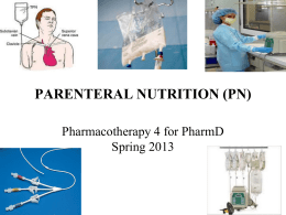 Parenteral nutrition 2013