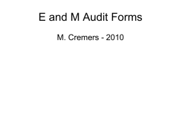 evaluation and management audit form handout for chapter 2