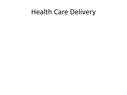 Health Care Delivery - Thomas-Estabrook