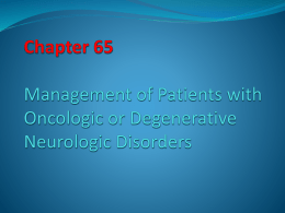 Chapter 65 Management of Patients with Oncologic or Degenerative
