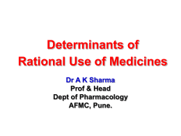 Determinants of Rational Use of Medicines