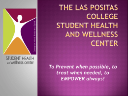 The Las Positas College Student Health Center