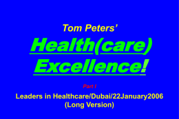 Health - Tom Peters