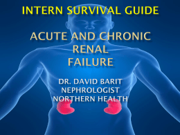 Intern Survival Guide - Acute and Chronic Renal Failure